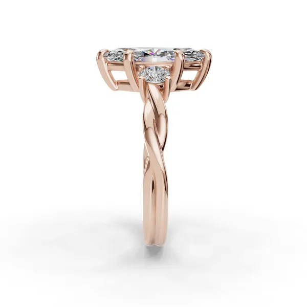14K Rose Gold Marquise Engagement Ring Setting Image 3 SVS Fine Jewelry Oceanside, NY