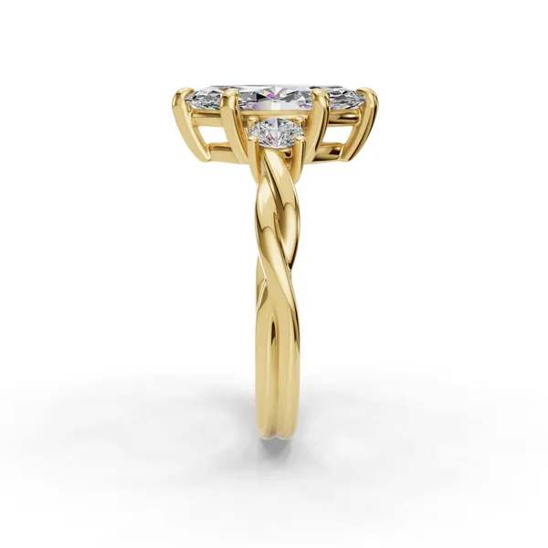 14K Yellow Gold Marquise Engagement Ring Setting Image 3 SVS Fine Jewelry Oceanside, NY
