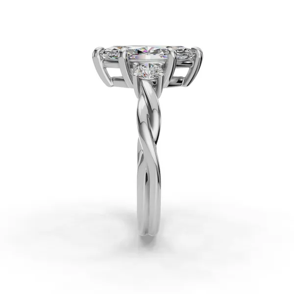 Platinum Marquise Engagement Ring Setting Image 3 SVS Fine Jewelry Oceanside, NY
