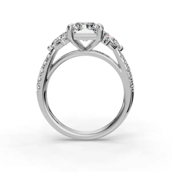 14K White Gold Radiant Engagement Ring Setting Image 2 SVS Fine Jewelry Oceanside, NY