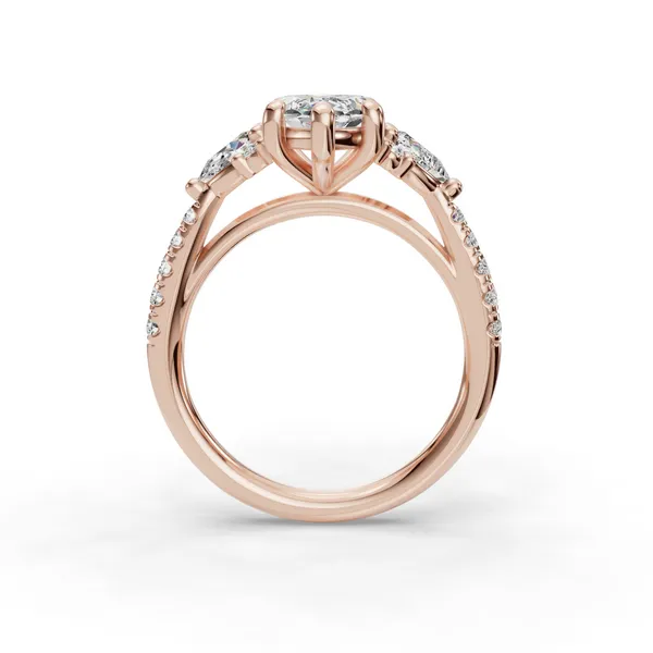 18K Rose Gold Marquise Engagement Ring Setting Image 2 SVS Fine Jewelry Oceanside, NY