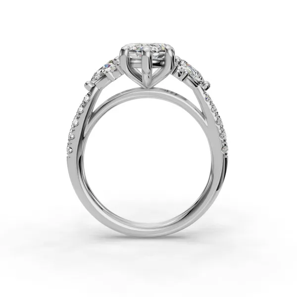 Platinum Marquise Engagement Ring Setting Image 2 SVS Fine Jewelry Oceanside, NY