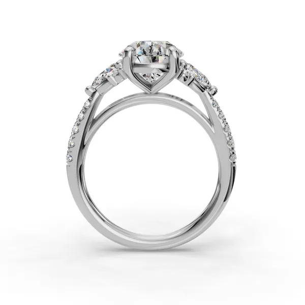 Platinum Pear Engagement Ring Setting Image 2 SVS Fine Jewelry Oceanside, NY