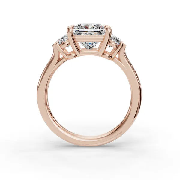 14K Rose Gold Princess Engagement Ring Setting Image 2 SVS Fine Jewelry Oceanside, NY