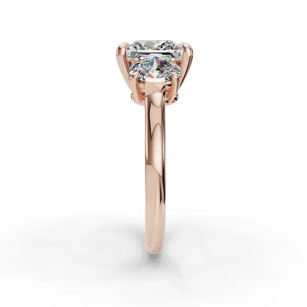 14K Rose Gold Princess Engagement Ring Setting Image 3 SVS Fine Jewelry Oceanside, NY