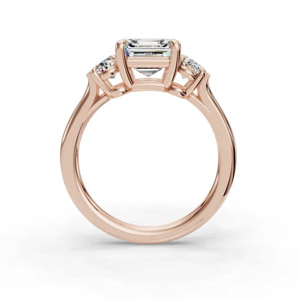14K Rose Gold Asscher Engagement Ring Setting Image 2 SVS Fine Jewelry Oceanside, NY