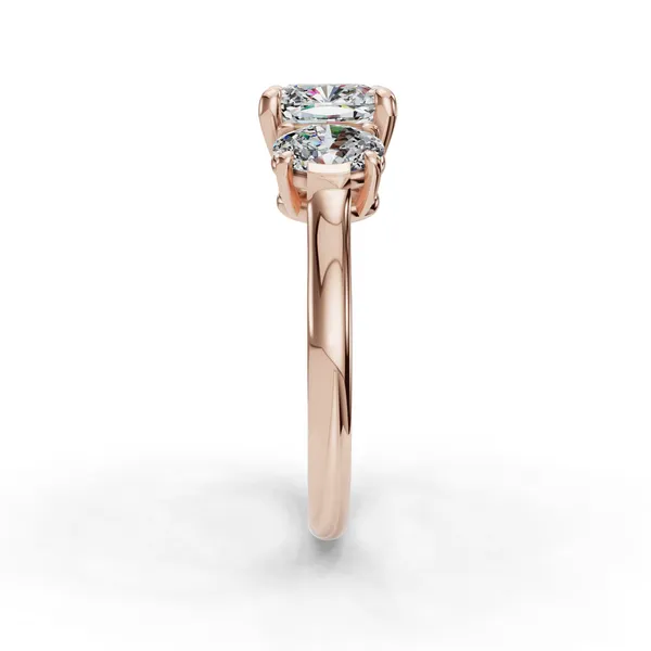 14K Rose Gold Cushion Engagement Ring Setting Image 3 SVS Fine Jewelry Oceanside, NY