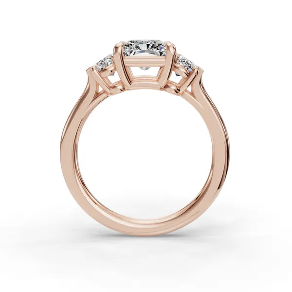 14K Rose Gold Radiant Engagement Ring Setting Image 2 SVS Fine Jewelry Oceanside, NY