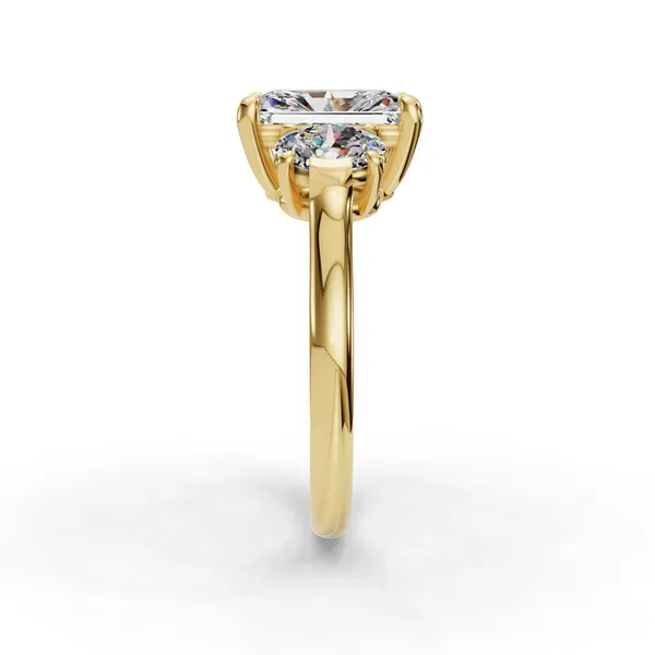 14K Yellow Gold Radiant Engagement Ring Setting Image 3 SVS Fine Jewelry Oceanside, NY