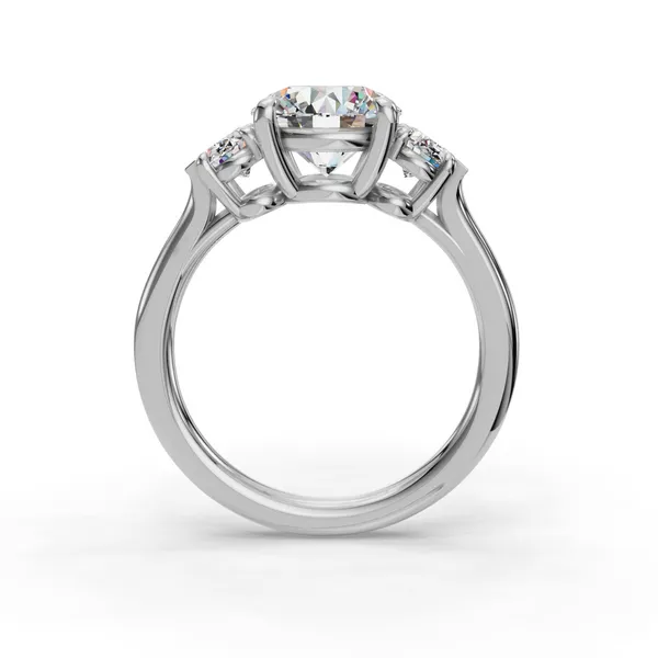 Platinum Round Engagement Ring Setting Image 2 SVS Fine Jewelry Oceanside, NY