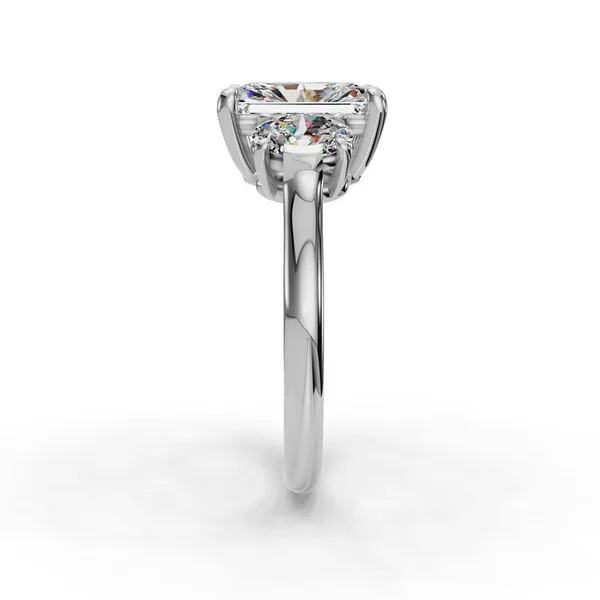 Platinum Radiant Engagement Ring Setting Image 3 SVS Fine Jewelry Oceanside, NY