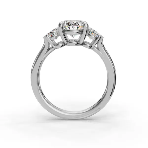 Platinum Oval Engagement Ring Setting Image 2 SVS Fine Jewelry Oceanside, NY