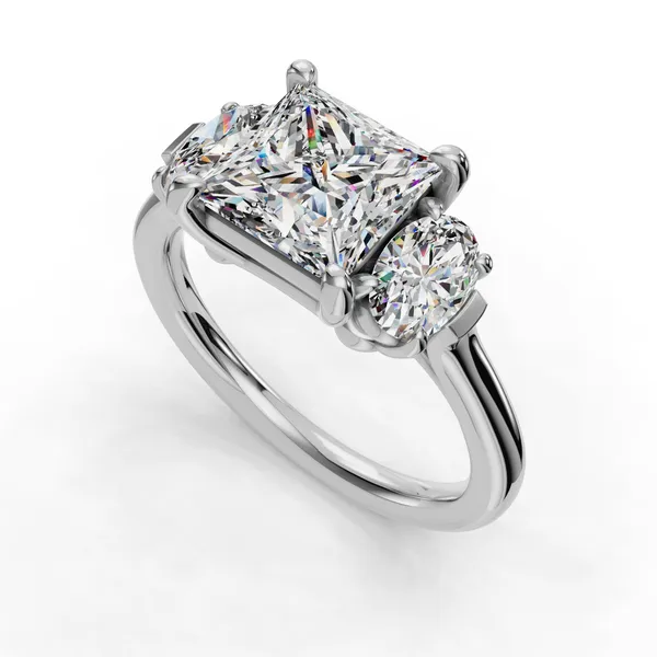 Platinum Princess Engagement Ring Setting SVS Fine Jewelry Oceanside, NY