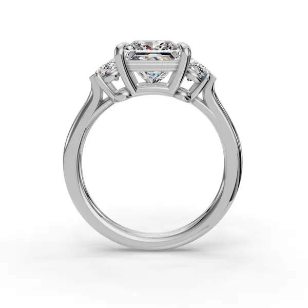 Platinum Princess Engagement Ring Setting Image 2 SVS Fine Jewelry Oceanside, NY
