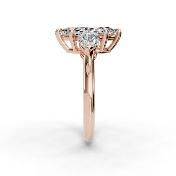 14K Rose Gold Marquise Engagement Ring Setting Image 3 SVS Fine Jewelry Oceanside, NY