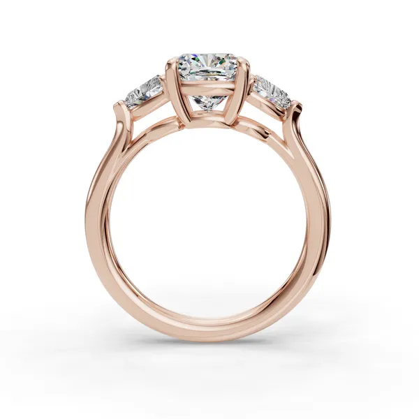 14K Rose Gold Cushion Engagement Ring Setting Image 2 SVS Fine Jewelry Oceanside, NY