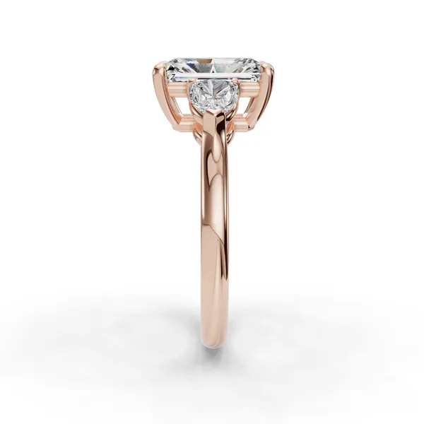 14K Rose Gold Radiant Engagement Ring Setting Image 3 SVS Fine Jewelry Oceanside, NY