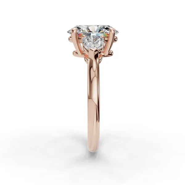 14K Rose Gold Oval Engagement Ring Setting Image 3 SVS Fine Jewelry Oceanside, NY