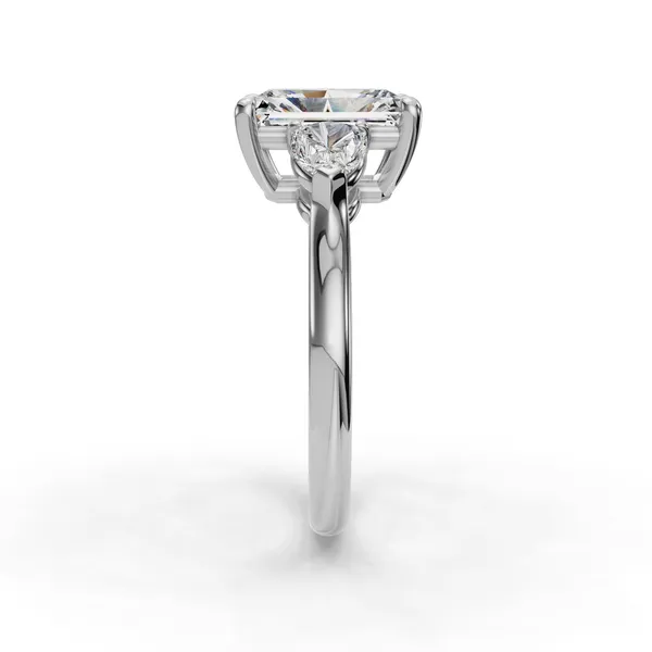 14K White Gold Radiant Engagement Ring Setting Image 3 SVS Fine Jewelry Oceanside, NY