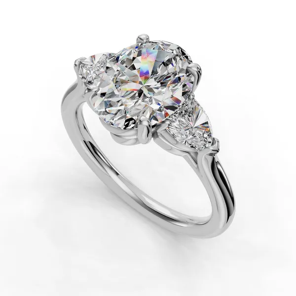 14K White Gold Oval Engagement Ring Setting SVS Fine Jewelry Oceanside, NY