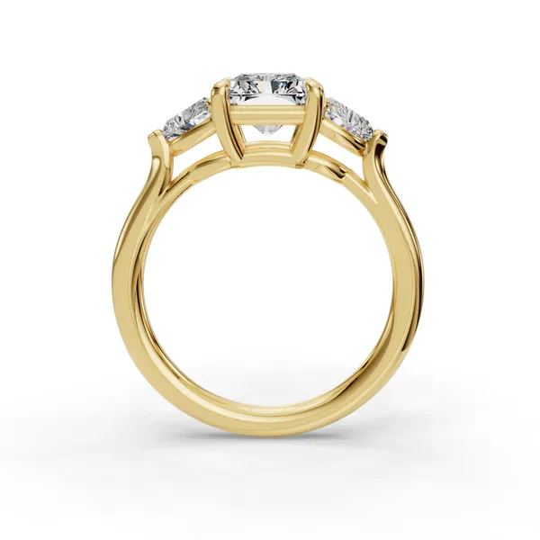 14K Yellow Gold Radiant Engagement Ring Setting Image 2 SVS Fine Jewelry Oceanside, NY