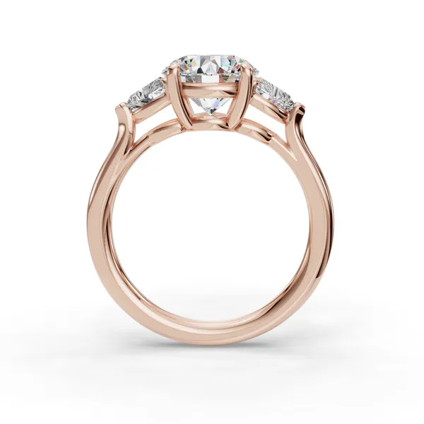 18K Rose Gold Round Engagement Ring Setting Image 2 SVS Fine Jewelry Oceanside, NY