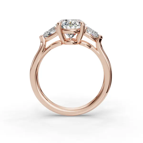 18K Rose Gold Oval Engagement Ring Setting Image 2 SVS Fine Jewelry Oceanside, NY