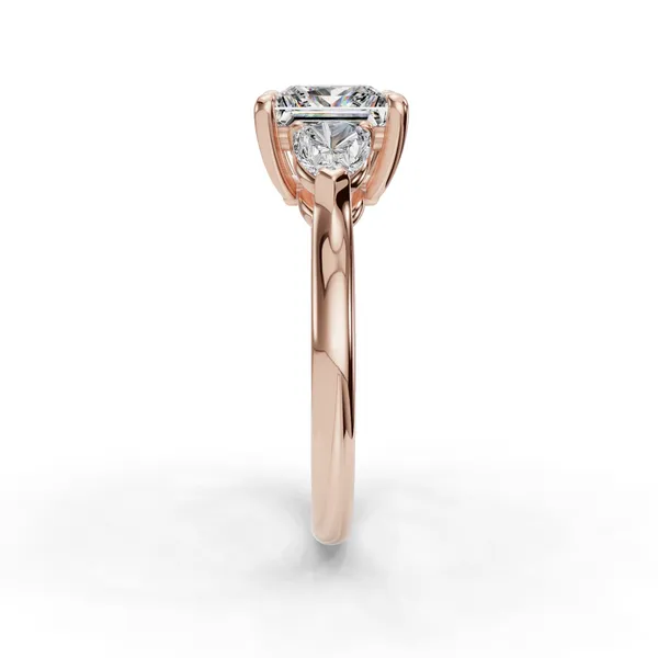 18K Rose Gold Princess Engagement Ring Setting Image 3 SVS Fine Jewelry Oceanside, NY