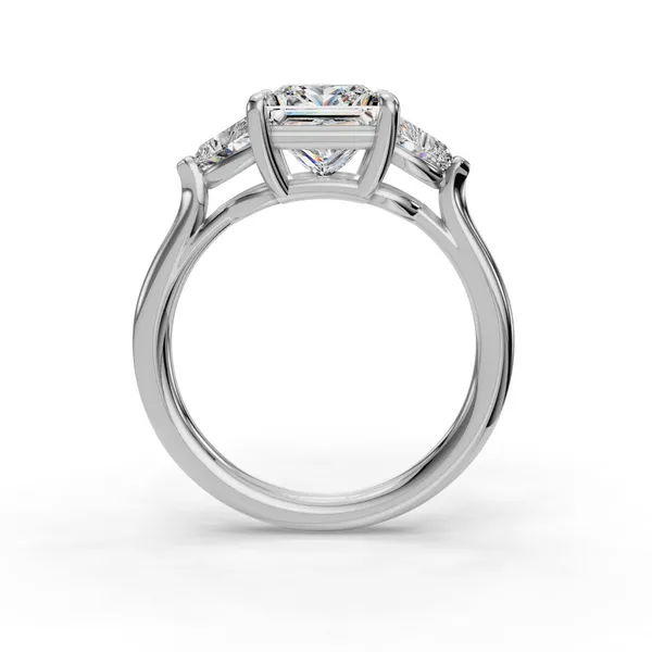 18K White Gold Princess Engagement Ring Setting Image 2 SVS Fine Jewelry Oceanside, NY