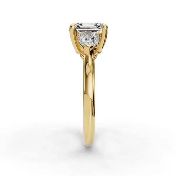 18K Yellow Gold Asscher Engagement Ring Setting Image 3 SVS Fine Jewelry Oceanside, NY