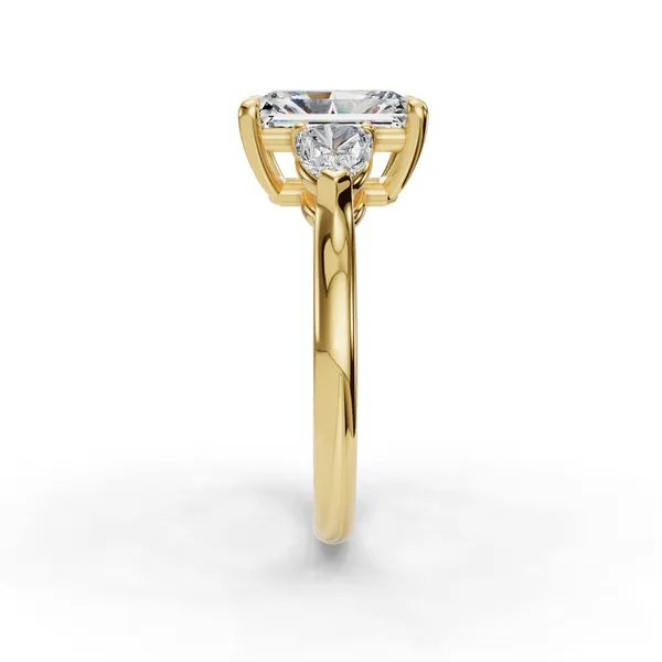18K Yellow Gold Radiant Engagement Ring Setting Image 3 SVS Fine Jewelry Oceanside, NY