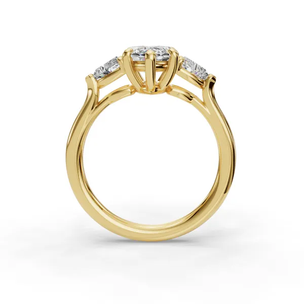 18K Yellow Gold Marquise Engagement Ring Setting Image 2 SVS Fine Jewelry Oceanside, NY