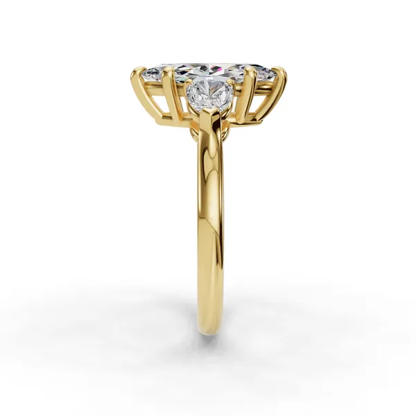 18K Yellow Gold Marquise Engagement Ring Setting Image 3 SVS Fine Jewelry Oceanside, NY