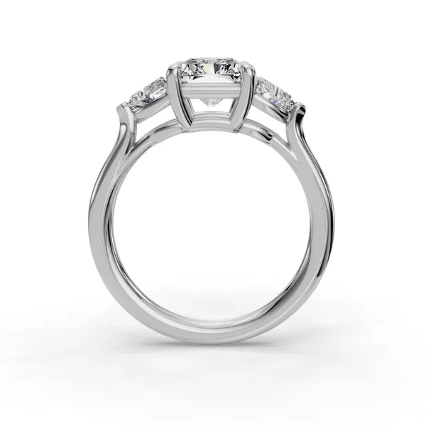 Platinum Radiant Engagement Ring Setting Image 2 SVS Fine Jewelry Oceanside, NY