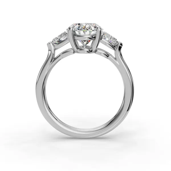 Platinum Oval Engagement Ring Setting Image 2 SVS Fine Jewelry Oceanside, NY