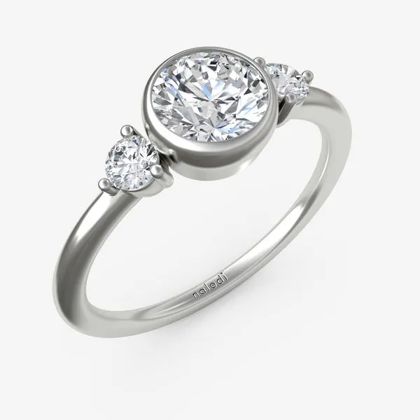 Ida Three Stone & Side Stone Becky Beck's Jewelry DeKalb, IL