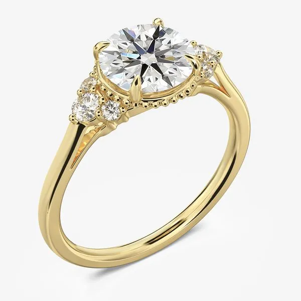 Scarlett Three Stone & Side Stone Becky Beck's Jewelry DeKalb, IL