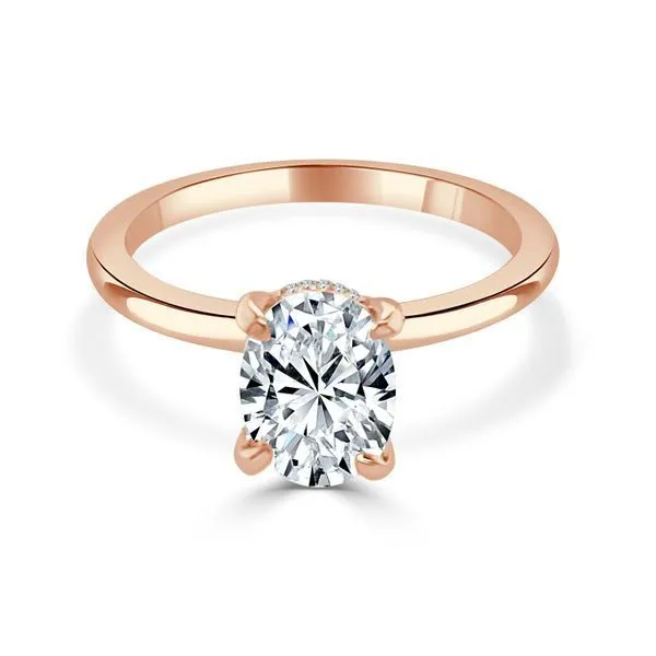 Solitaire Diamond Head Semi Mount for Oval Center Ambassador Diamond Jewelers Tucson, AZ