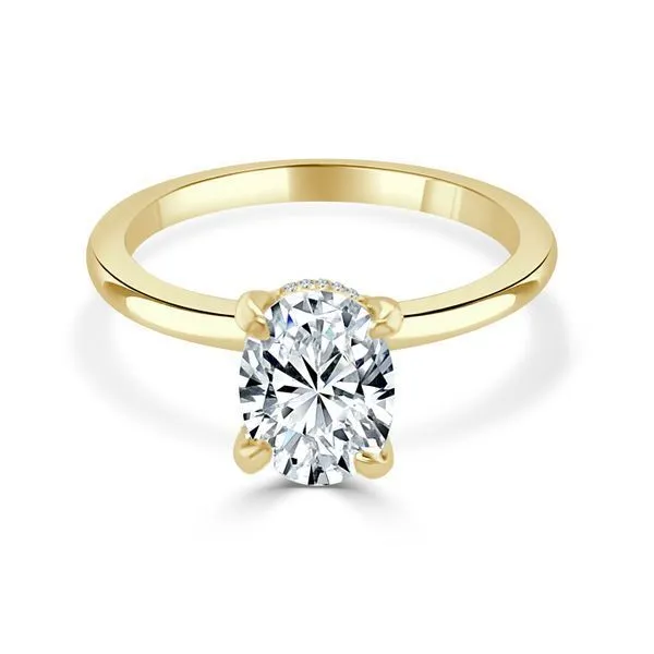 Solitaire Diamond Head Semi Mount for Oval Center Ambassador Diamond Jewelers Tucson, AZ