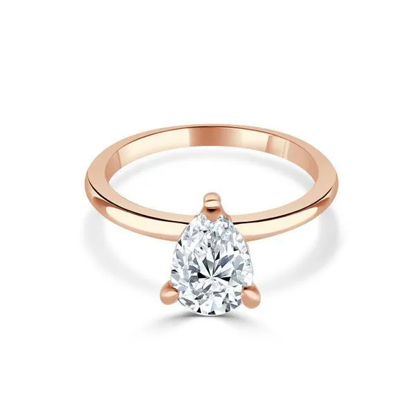 Solitaire Diamond Head Semi Mount for Pear Center Ambassador Diamond Jewelers Tucson, AZ