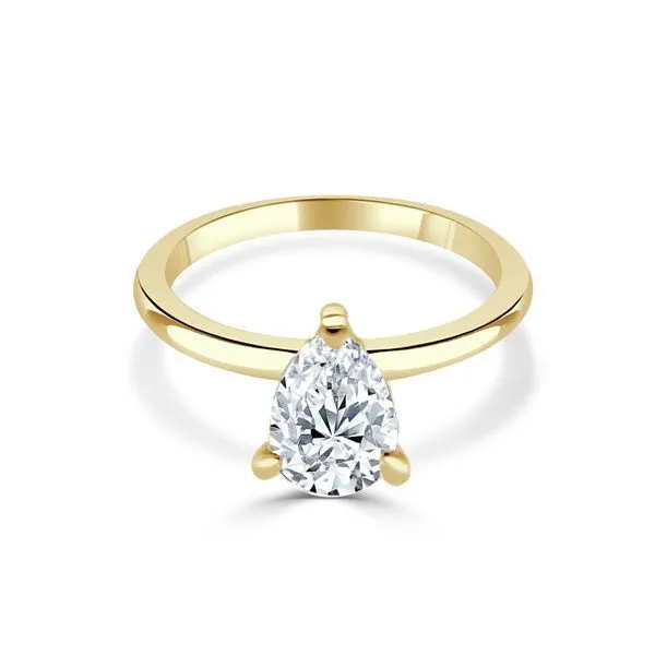 Solitaire Diamond Head Semi Mount for Pear Center Ambassador Diamond Jewelers Tucson, AZ