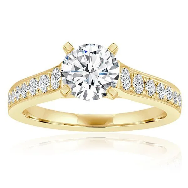 Round Diamond Bead Set Graduated Setting Ambassador Diamond Jewelers Tucson, AZ