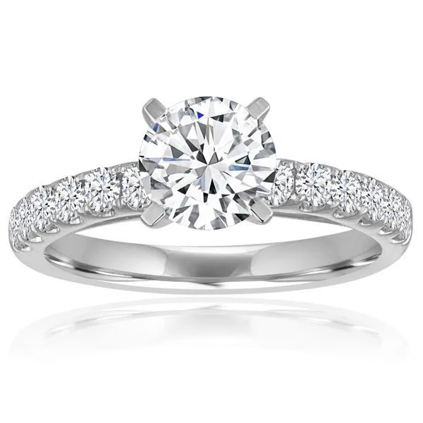 Round Diamond Split Prong Cathedral Setting Ambassador Diamond Jewelers Tucson, AZ