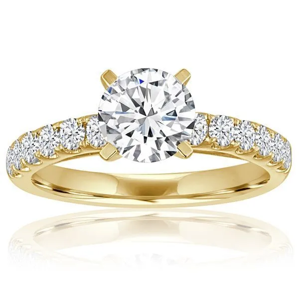 Round Diamond Split Prong Cathedral Setting Ambassador Diamond Jewelers Tucson, AZ