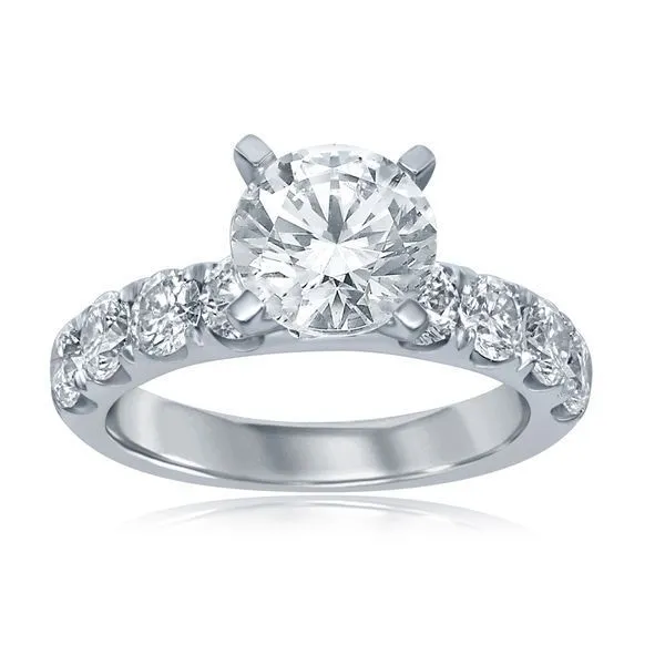 Round Diamond Split Prong Engagement Ring Ambassador Diamond Jewelers Tucson, AZ