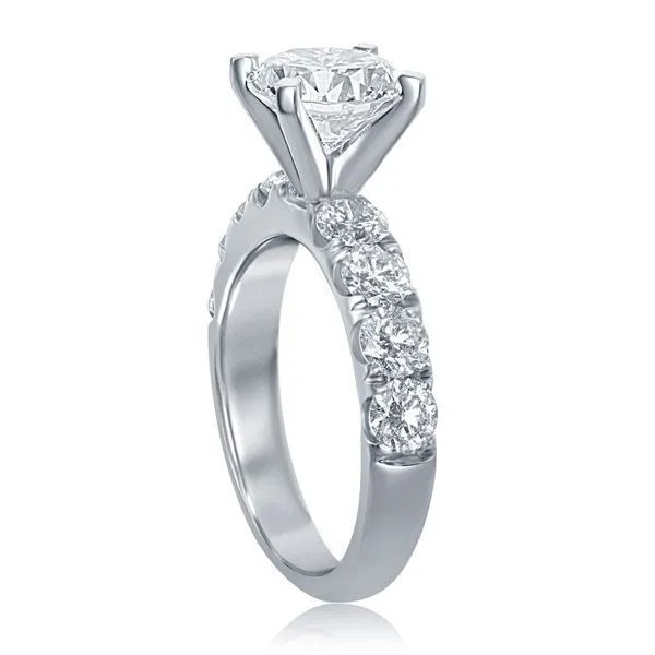Round Diamond Split Prong Engagement Ring Image 2 Ambassador Diamond Jewelers Tucson, AZ