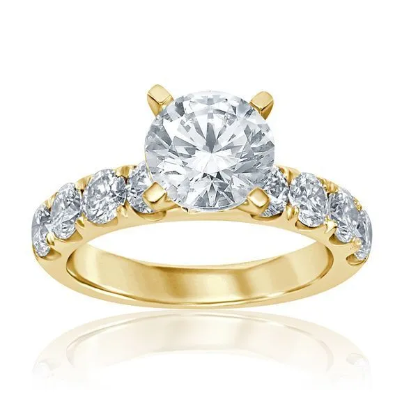 Round Diamond Split Prong Engagement Ring Ambassador Diamond Jewelers Tucson, AZ
