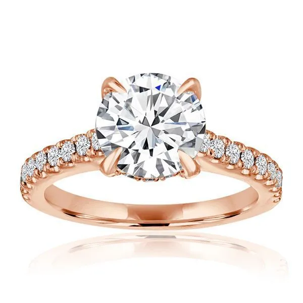 Round Diamond Cathedral Setting Ambassador Diamond Jewelers Tucson, AZ