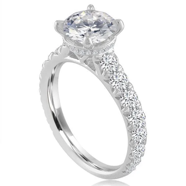 Round Diamond Graduated Cathedral Surprise Setting Image 2 Ambassador Diamond Jewelers Tucson, AZ