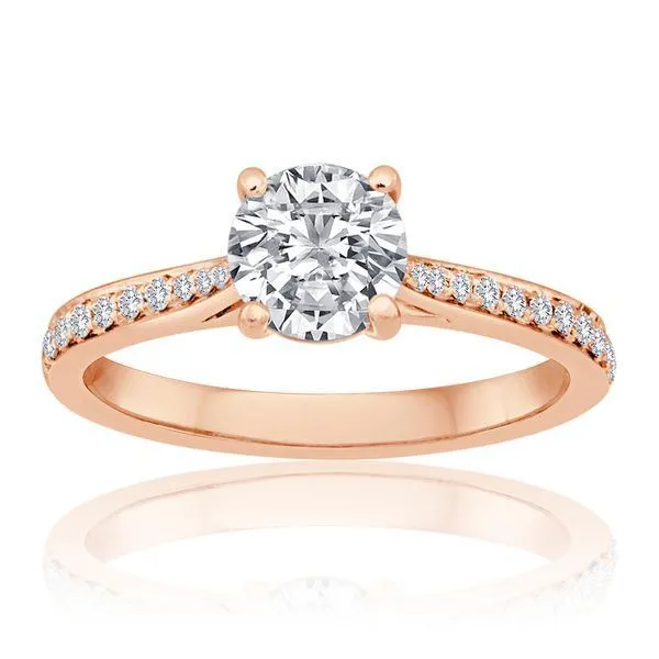 Round Diamond Pave Setting Ambassador Diamond Jewelers Tucson, AZ